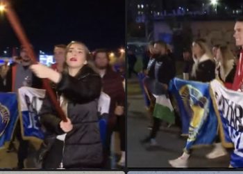 Novopazarski studenti stigli u Beograd: Baklje, vatromet i koraci sećanja ka Novom Sadu