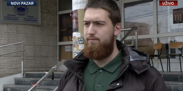 Kenan Škrijelj pješačio do Novog Sada, danas dobio rješenje o prestanku statusa studenta DUNP-a