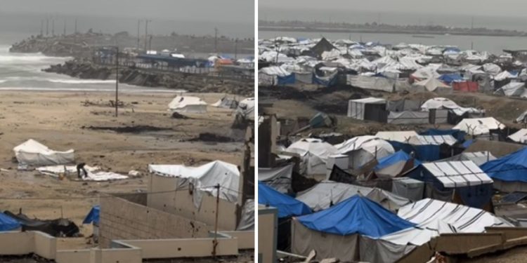 Tužna slika Gaze: Šatorska naselja pod vodom usled kiše koja pada danima