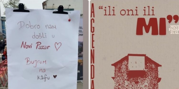 Pripreme za skup “ILI ONI ILI MI“ u Novom Pazaru: Besplatna kafa, doručak i osmjeh domaćina