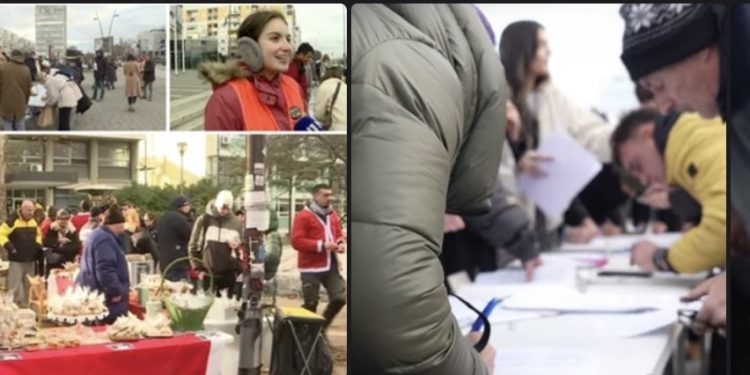 Studenti počeli prikupljanje potpisa za vanredne izbore – “Raspiši pobjedu”, gužve na štandovima