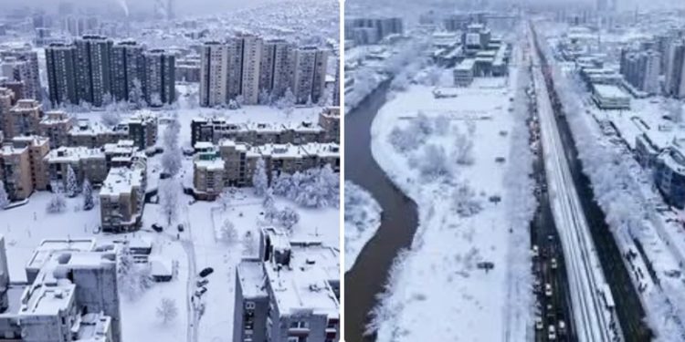 Sarajevo pod snijegom: Grad u bijelom ruhu, život u zastoju