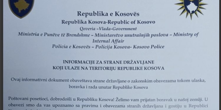 Nova pravila za ulazak i boravak na Kosovu: Na granicama policija dijeli uputstva
