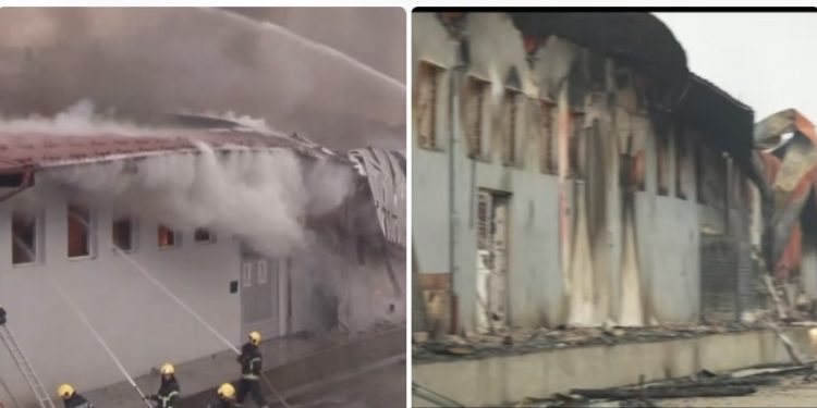 Požar u Industrijskoj zoni, gori nekoliko objekata – vatrogasci okolnih opština pomažu