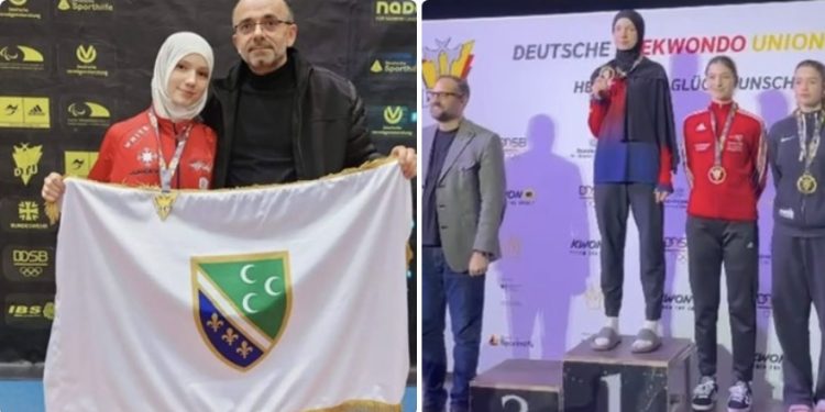 Ponos Tutina i Sandžaka- Damija Hadžić treći put zaredom šampionka Njemačke u tekvondou
