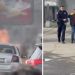 Zapalio dva automobila pa pokušao da sam sebe zapali VIDEO