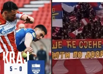 Crvena zvezda ubedljiva protiv Novog Pazara, provokacije sa tribina obeležile duel