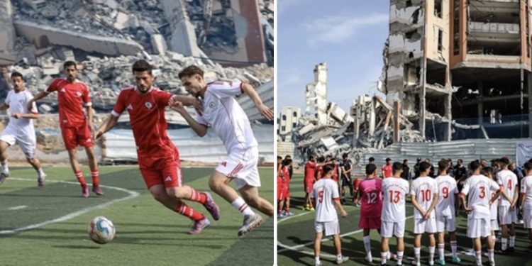 Nakon dvije godine neviđene agresije i zločina, Palestinci odigrali utakmicu među ruševinama u Gazi