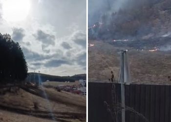 Požar kod Tutina – gori šuma i trava na ulazu u grad VIDEO