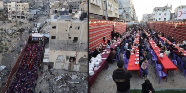 Turska organizovala iftar na otvorenom u Gazi, još jedan brod pomoći krenuo