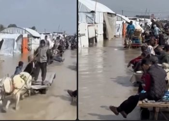 Teška situacija u Gazi nakon kiša koje stalno padaju – poplave u šatorskom naseljima VIDEO