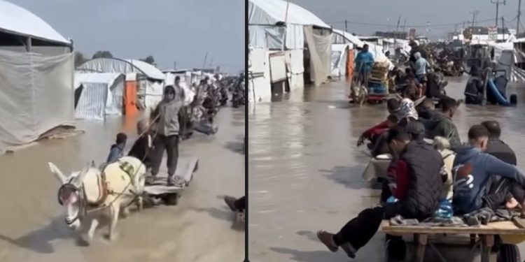 Teška situacija u Gazi nakon kiša koje stalno padaju – poplave u šatorskom naseljima VIDEO