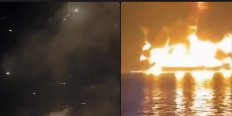 Svijetli nebo iznad izraela od iranskih raketa, pogođen američki ratni brod kod Iraka VIDEO
