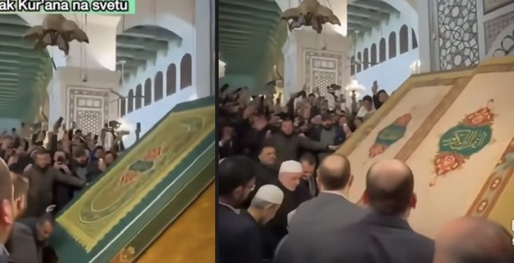 U noći Lejletul kadr u džamiji u Damasku otkriven najveći Kur’an na svijetu