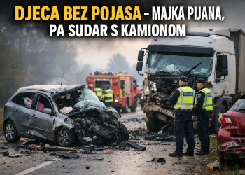 Pijana majka s djecom izazvala stravičan sudar sa kamionom
