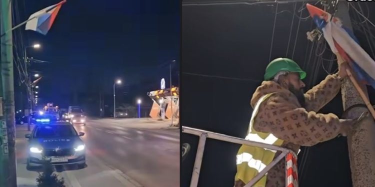 Kosovska policija je večeras skinula srpske zastave u Gračanici, primena Zakona cijeloj teritoriji države