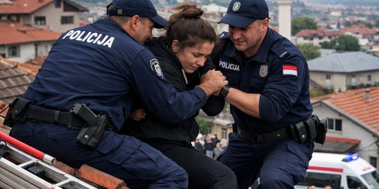 Hrabri policajci spriječili samoubistvo žene iz Novog Pazara, prijetila da će skočiti sa krova