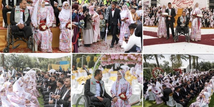 UAE organizovali masovnu ceremoniju vjenčanja 150 parova iz Palestine, neki u invalidskim kolicima