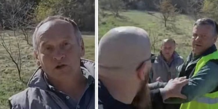 Radnik Zlatne reke napao građanina koji blokiraju put prema Rogozni VIDEO