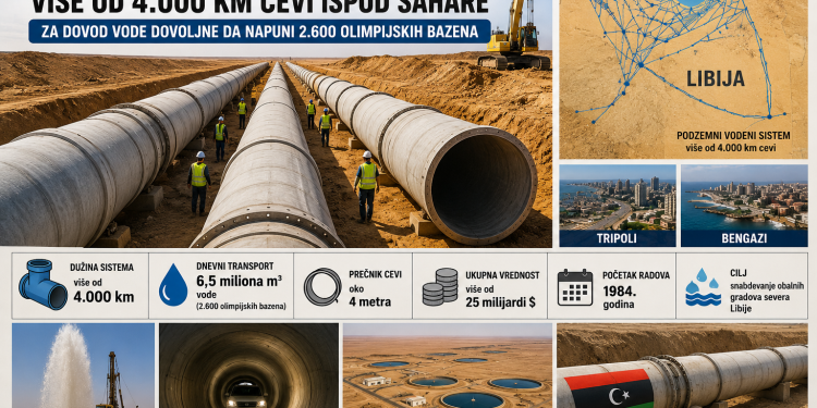 “OSMO SVJETSKO ČUDO” ISPOD SAHARE: Gigantski projekat koji je doveo vodu kroz više od 4.000 kilometara cijevi