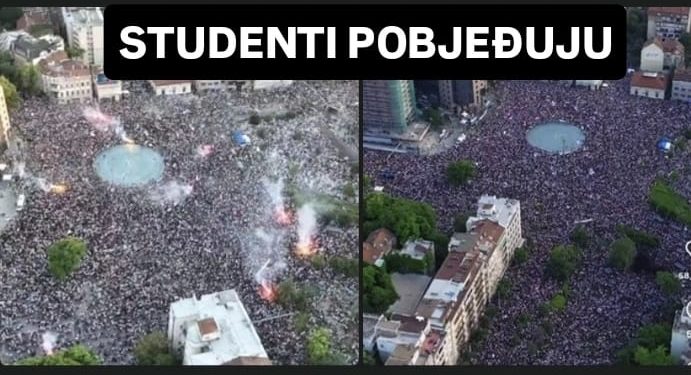 SLAVIJA MJESTO OTPORA: Stotinak hiljada okupljenih poručili režimu – „Studenti pobjeđuju!“