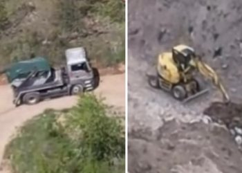 Snimci mehanizacije koja zakopava džakove sa Rogozne u blizini Sebečeva, mještani zabrinuti VIDEO