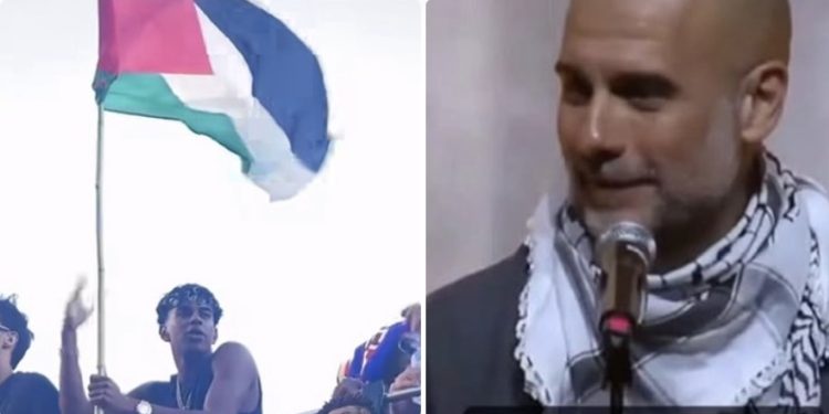 Pep Guardiola pružio je javnu podršku Lamine Yamal nakon što je tokom proslave podigao palestinsku zastavu.