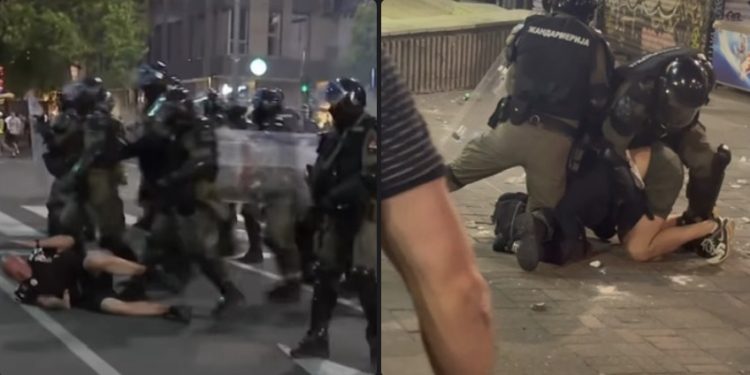 Brutalna intervencija policije nad studentima: Vlast nervozna nakon velikog skupa na Slaviji VIDEO