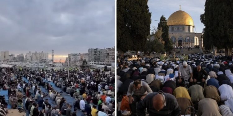 Veliki broj vjernika klanjao Kurban-bajram u Gazi i Al-Aksi VIDEO