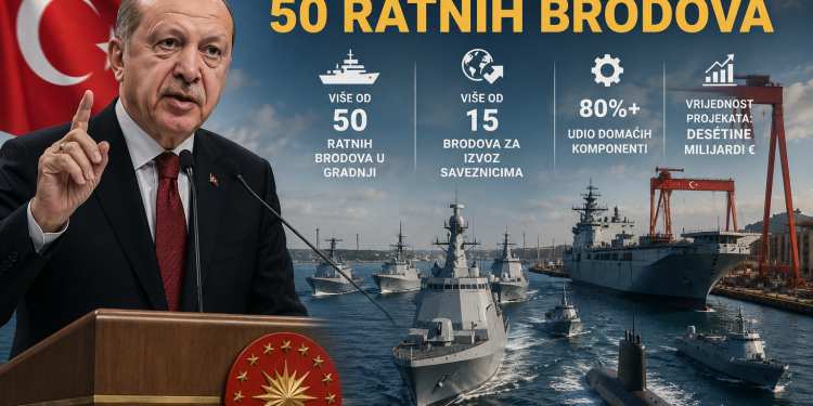 TURSKA U VELIKOM POMORSKOM ZAMAHU: Erdogan najavio izgradnju više od 50 ratnih brodova