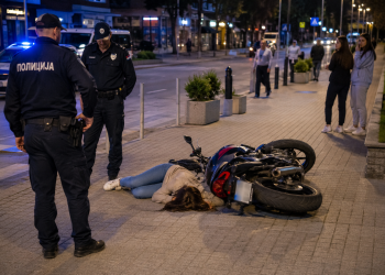 TEŠKA NESREĆA U SJENICI: Motociklista naletio na djevojku na trotoaru, zadobila teške povrede