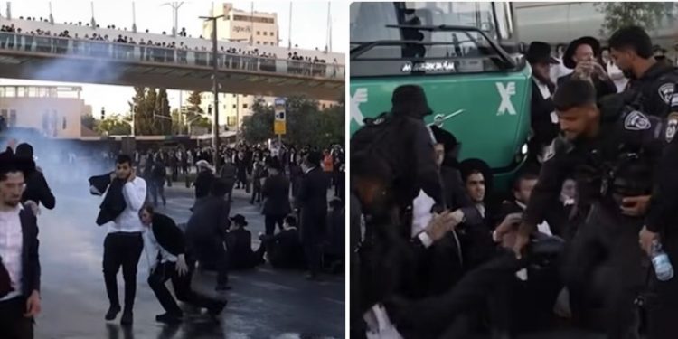 Masovni protest jevreja u Jerusalimu zbog obaveze služenja vojnog roka