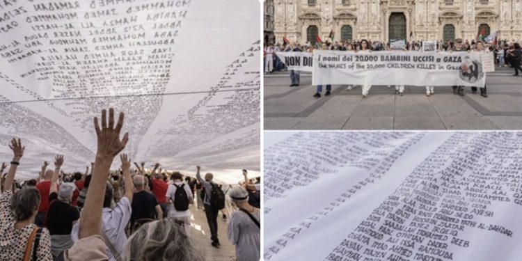 „Ne zaboravite njihova imena“: Potresan skup u Milanu posvećen djeci ubijenoj u Gazi
