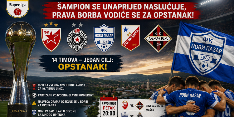 Počinje Super liga Srbije: Šampion se unaprijed naslućuje, prava borba vodiće se za opstanak – gdje je tu Novi Pazar