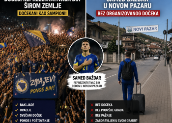 Svi reprezentativci BiH dočekani kao šampioni, ali Samed Baždar u Novom Pazaru bez organizovanog dočeka