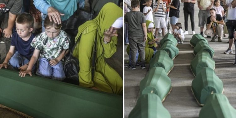 Svake godine isto u Potočarima: Suze, jecaji i dove ispratile dolazak tabuta s posmrtnim ostacima žrtava genocida