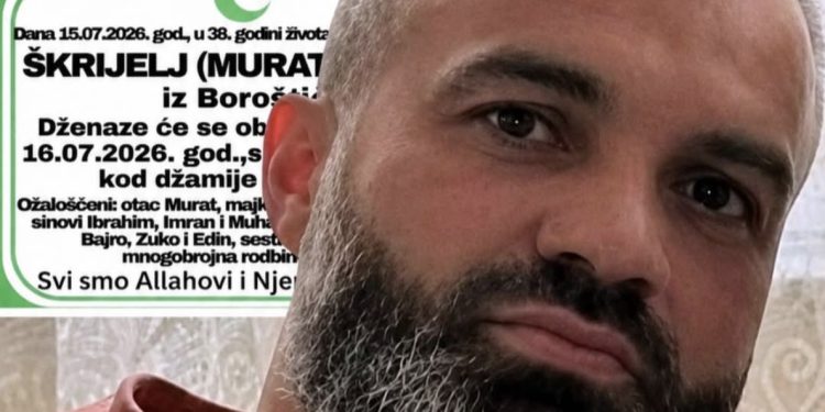 Tutin i Boroštica pogodila Vrlika tuga: Na Ahiret preselio Nermin Škrijelj u 38. godini