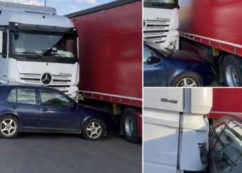 Automobil ostao zaglavljen između dva kamiona: Udes na Kosovu, među učesnicima i kamion iz Novog Pazara