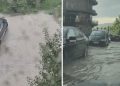 Veliko nevrijeme praćeno grmljavinom i gradom zahvatilo Tutin: Na ulicama tekle rijeke VIDEO