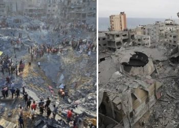 U izbjegličkom kampu Gaze izraelski cionisti bombardovali džamiju Al-Nour VIDEO