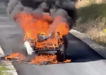 Gori automobil na putu Mađare-Paljevo kod Tutina, nema žetava VIDEO