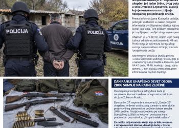 JOŠ JEDAN SRBIN UHAPŠEN NA SJEVERU KOSOVA: U ŠTALI PRONAĐENO ORUŽJE I MUNICIJA