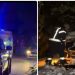 Novi Pazar- Izbice: Automobil sletio s puta pa se zapalio, dvije osobe završile u bolnici