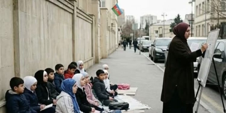 AZERBEJDŽAN: UČITELJICA ODRŽALA ČAS NA ULICI ZA UČENICE SA HIDŽABOM